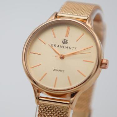 Imagem de Relógio feminino Grandarte Sun Rosé de aço inoxidável 36mm.