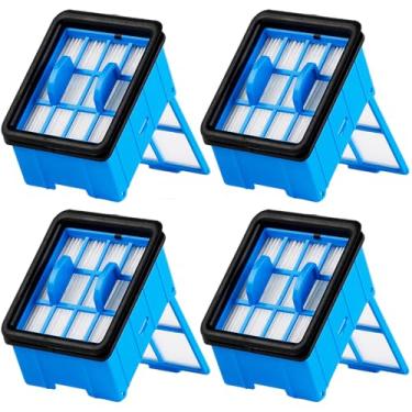 Imagem de Para aspirador de pó Bissell CrossWave OmniForce (Edge) e OmniFound, 4 pacotes de substituição de filtro HEPA a vácuo, compare com a peça 1640065 1640066