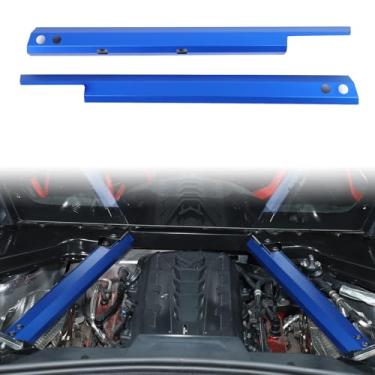 Imagem de Sekhyna Acabamento de tiras de cobertura de painel de compartimento de motor de carro compatível com Corvette C8 Coupe 2020-2025, kits de acabamento de haste de suporte esquerdo direito de