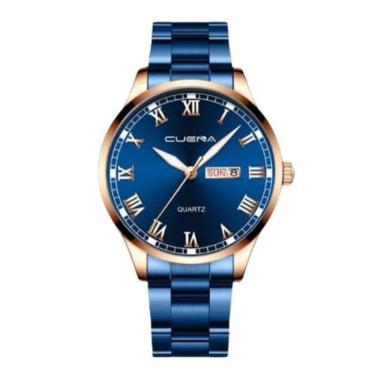 Imagem de Relógio Masculino Azul Metal Com Cobre Presente