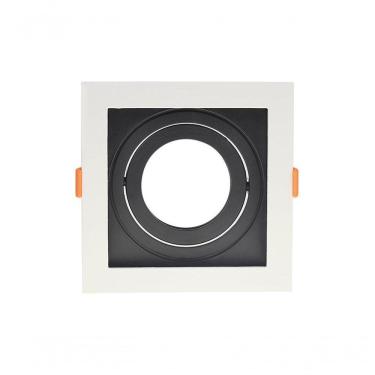 Imagem de Spot Recuado De Embutir Quadrado Móvel Par30 Branco+preto Taschibra