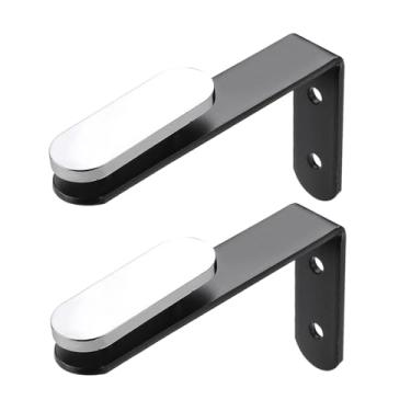 Imagem de Esquirla 2x Clips Divisórios de Mesa, Suportes para Tela de Mesa, Espaço de Trabalho Minimalista, Resistentes, Práticos, Fáceis de Instalar, Suportes, Preto