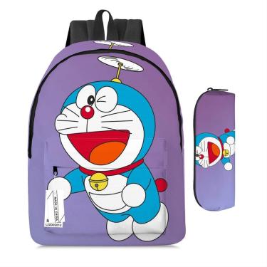 Imagem de Mochila Doraemons Cartoon Kids School Nylon, 2 unidades/conjunto