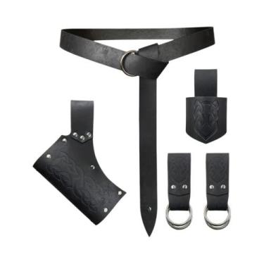 Imagem de Cinto De Couro Medieval Viking Da Renascença Para Espada E Saia, Acess