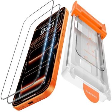 Imagem de GolbinBox Protetor de tela para iPhone 17 Pro [antirreflexo] [cobertura total 3D] proteção contra quedas de 3 m, dureza 9H +, antiimpressão digital, vidro temperado transparente HD para iPhone 17Pro