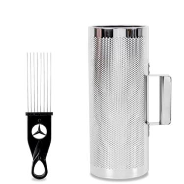 Imagem de Eavnbaek Guiro Instrumento Guiro Guiro, agitador profissional de percussão de metal com raspador, acompanhamento de banda, martelo de areia, instrumentos latinos para performance ao vivo (10 x 30 cm)