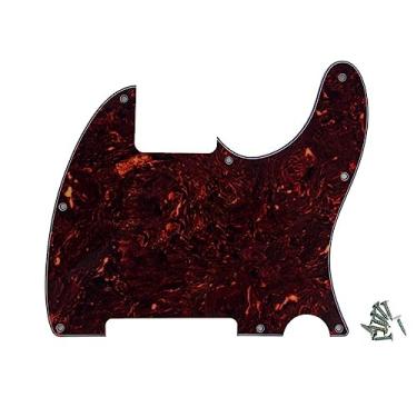 Imagem de ROZILO 8 furos Tele Blank Guitar Pickguard Tele Pick Guard placa contra arranhões para Telecaster Vintage Tortoise