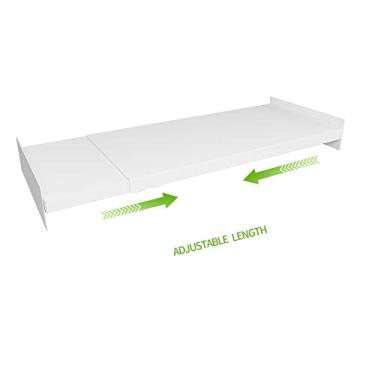 Imagem de SOFRON Prateleira de armário rack de armazenamento de metal de comprimento expansível DIY separador de divisores para armário guarda-roupa armário cozinha banheiro, 20 cm largura-1 pacote