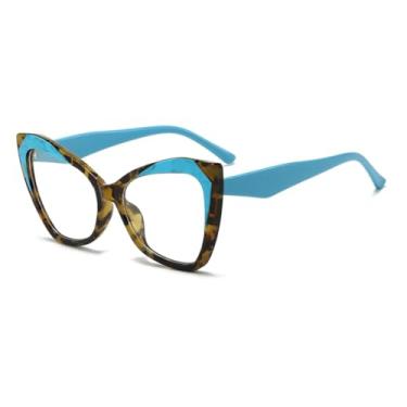 Imagem de HPIRME Armação de óculos de tamanho grande para homens e mulheres (86074-C4)