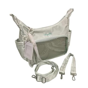 Imagem de BLUEGALA Kawaii Ita Bolsa carteiro transversal feminina bolsa de alfinete, linda bolsa de ombro japonesa Y2k, Verde, Large