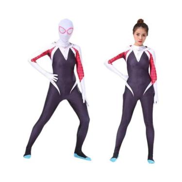 Imagem de Fantasia De Halloween Para Adultas, Macacão Gwen Stacy Cosplay Zentai 
