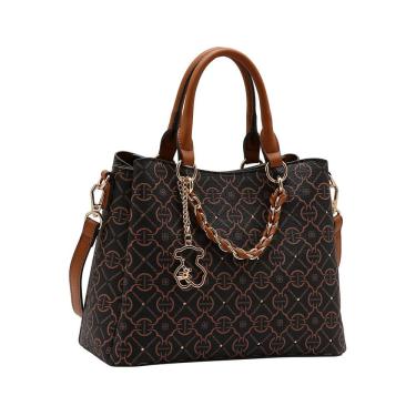 Imagem de Bolsa Feminina Chenson Classic Cristal - Alça de Mão - Café 3485356