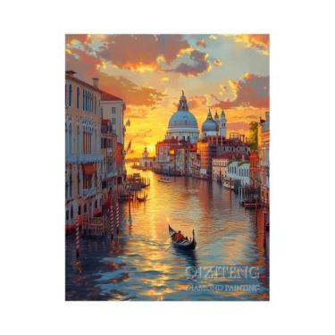 Imagem de Paisagem De Praia 5D DIY Bordado Com Diamantes Kits De Pintura Complet