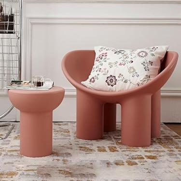 Imagem de Mesa lateral mesa de canto sala de estar cantos laterais domésticos algumas pernas de elefante mesa de centro redonda de plástico moderno minimalista quarto mini banquinho mesa de chá mesa de café