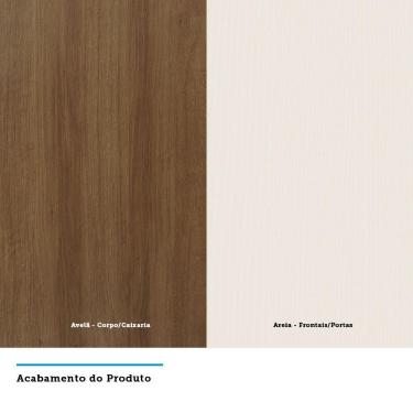 Imagem de Guarda Roupa Solteiro De Canto E 5 Gavetas Avelã Rústico C/