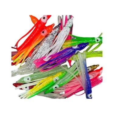 Imagem de Isca De Pesca Luminosa De Cores Mistas Para Lula, Isca Macia De 5-12cm