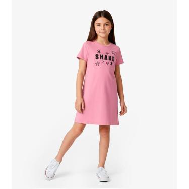 Imagem de Vestido Menina Infantil em Molecotton Select Rosa