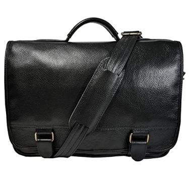 Imagem de Bolsa Pasta Executiva De Couro Le Voyage Notebook Documentos Cor:Preto