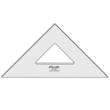 Imagem de Esquadro 45 Graus 28 Cm Sem Escalas Trident Desetec