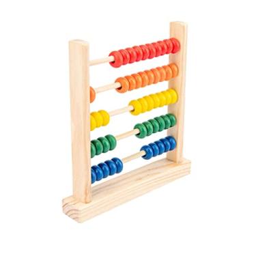 Imagem de WIUSOODE Brinquedo de ensino de matemática para educação infantil ábaco de madeira presente ferramenta de ensino