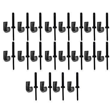 Imagem de Rebite Meter Star com 20 peças de rebites de tri-grip com 20 peças de nylon elástico com cordão de choque e ganchos de amarrar kit de gancho para barcos Kayaks Canoes