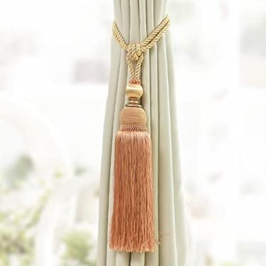 Imagem de Suportes de cortina simples alça de cortina corda de cortina pendurada bola borla gancho gancho de parede fivela de cortina europeia tira de cortina, T11,2 PCS