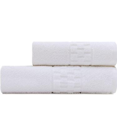 Imagem de Kit 2 Toalhas Banho e Rosto para Salão de Beleza SPA Hotel Academia - Emcompre