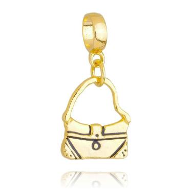 Imagem de Pingente Berloque Bolsa Pandora Banhado a Ouro 18k