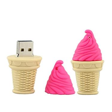 Imagem de Pen Drive USB 32GB em forma de sorvete 2.0 pen drive USB pen drive drive USB Flash Disk U Pen Drive Pen Drive Pen Drive Pen Drive Pen Drive Pen Drive USB (rosa)