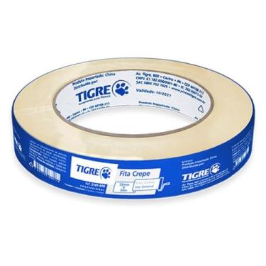 Imagem de Fita Crepe, Tigre 62181018, Bege, 18mm x 50m