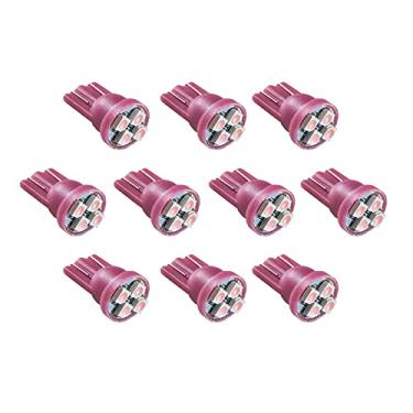 Imagem de PA Lâmpada LED 10 pçs #555 T10 4SMD LED Wedge Pinball máquina rosa 6,3 V AC/DC