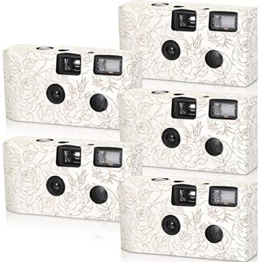 Imagem de Câmera descartável de 5 peças para casamento, em massa, filme colorido, câmera de uso único, volume com flash, câmeras descartáveis de 34 mm, câmera única para reuniões, casamentos, viagens