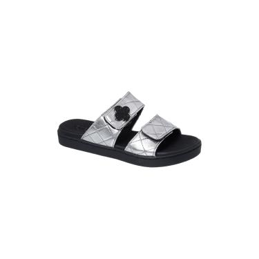 Imagem de Sandália Papete Feminina Dijean Fecho Duplo Prata 