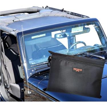 Imagem de Badass Moto Para Jeep Guarda-sol para Jeep Wrangler Top Mesh. Mantém você fresco. Reduz UV + vento e ruído. Fácil instalação de ferramenta para acessórios de presentes Jeep Lover (JK e JKU 2007-2018