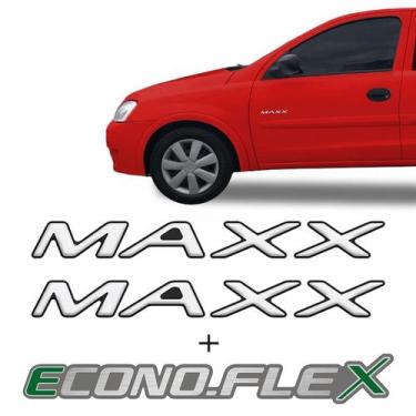 Imagem de Adesivos Corsa Maxx Econoflex Emblema Lateral/Traseiro Cinza - SPORTIN