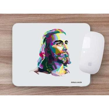 Imagem de Mouse Pad Emborrachado Personalizado Jesus Pop Art - Deluzz