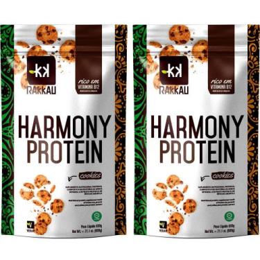Imagem de Kit 2 Harmony Protein Cookies Rakkau 600g Vegano - Proteína