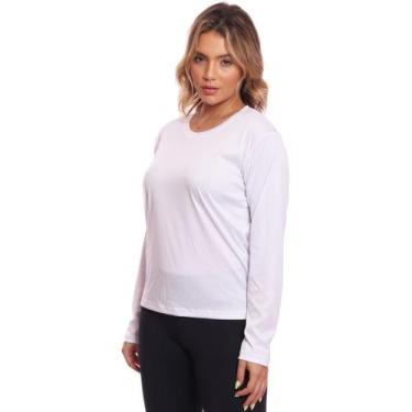 Imagem de Camiseta Feminina Proteção Solar Manga Longa Adulto Dry Fit - Brás e C