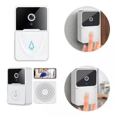 Imagem de Video Porteiro Campainha Com Câmera Wifi Inteligente Áudio - X9