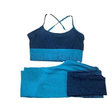 Imagem de Conjunto Degradê para Academia com Legging de Cintura Alta e Bojo - MD