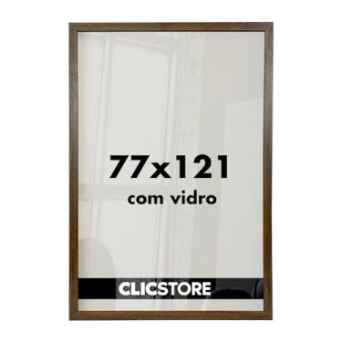 Imagem de Moldura Quadro 77x121 cm Decoração Criativa Quebra Cabeça Puzzle 3000 peças Parede Sala Escritório Game Office com Vidro (Tabaco)