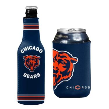 Imagem de Kolder Lata de Futebol e Suporte para Garrafa Isolador de Bebidas Huggie Cooler (Crista/Logotipo Da Marinha de Chicago (Ursos))