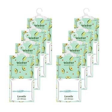 Imagem de AOPANDA Pacotes de absorção de umidade, pacote com 8 – Elimina odores de mofo para ar mais fresco, mais limpo, pacotes de umidade, pacotes de dessecantes, sacos de desumidificador de armário suspensos