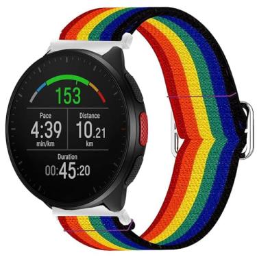 Imagem de Compatível com pulseiras de smartwatch Polar, 20 mm, 22 mm, elásticos elásticos de nylon ajustável, acessórios de substituição para homens e mulheres, compatível com Polar Unite, Ignite, Ignite 2,