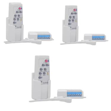 Imagem de KIT 3 Controle Remoto para Ventilador e Lâmpada QV40 – Qualitronix | 3 Peças com Suporte de Parede, Timer, Dimerização e Velocidades Ajustáveis