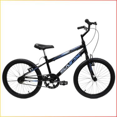 Imagem de Bicicleta Aro 20 Infantil Saidx Premium Bike Freios V Brake Aro em Alumínio Feminina e Masculina (Preto e Azul)