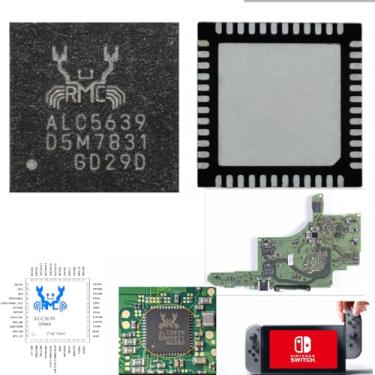 Imagem de Hailue ALC5639 Audio chip IC, Switch Game Console Motherboard Chip, ALC5639-CGT QFN48 Audio IC/Sound Card Conversion Chip Game Console Motherboard Accessories, Integrated Circuits.(1pcs)