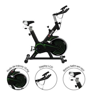 Imagem de Bicicleta Ergométrica Residencial Spinning Kikos MaxKs5 Roda de Inércia 10kg