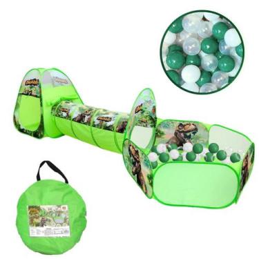 Imagem de Tenda Toca Barraca 3 Em 1 Infantil 50 Bolinhas - DM TOYS, Verde