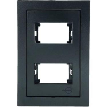 Imagem de Placa 4x2 2 Modelos com Suporte Preto Fosco - EKP-30000/38 - DICOMPEL